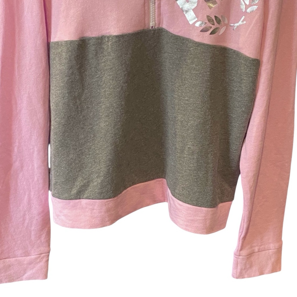 Victorias Secret PINK Quarter Zip Lightweight Fleece Pullover Womens Size Medium - Picture 4 of 7